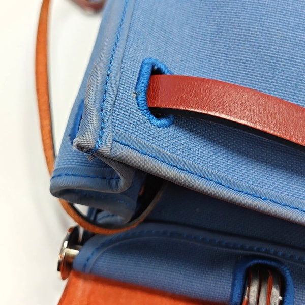 Authenticated pre-owned Herbag 31 Canvas Blue - Shoulder Bag at Looply