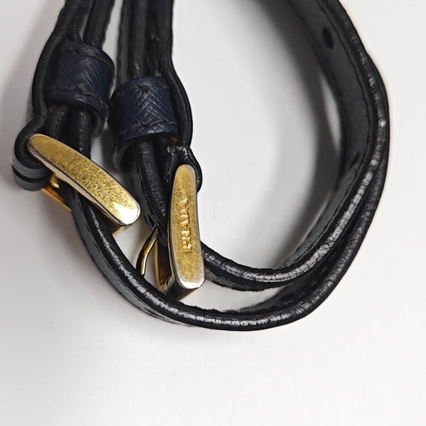 Saffiano Calfskin Shoulder Bag Blue