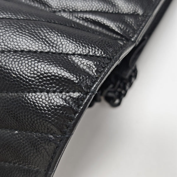 MONOGRAM Medium Chevron Calfskin Black