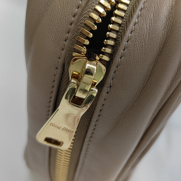 Arcadie Matelassé Quilted Lambskin Beige