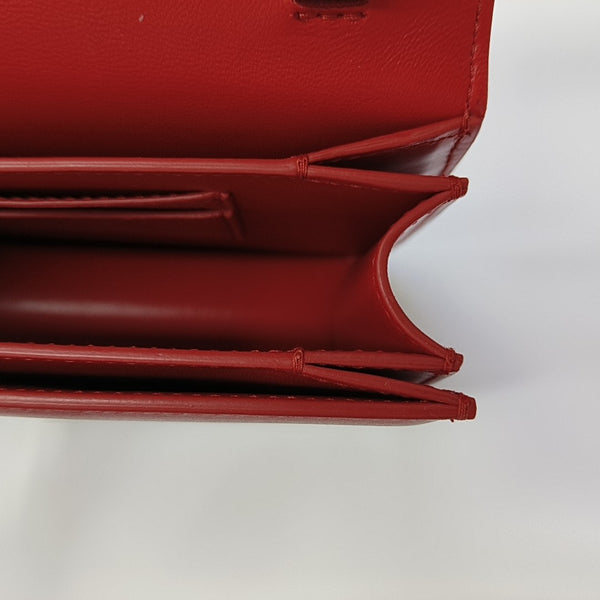 Gancio Small Calfskin Red