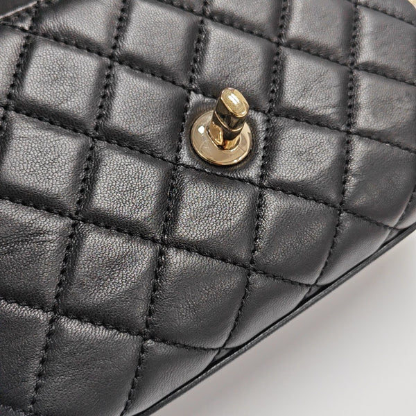 COCO HANDLE Mini Quilted Lambskin Black