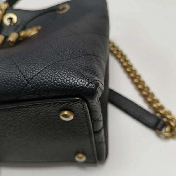 Quilted Grained Calfskin Black