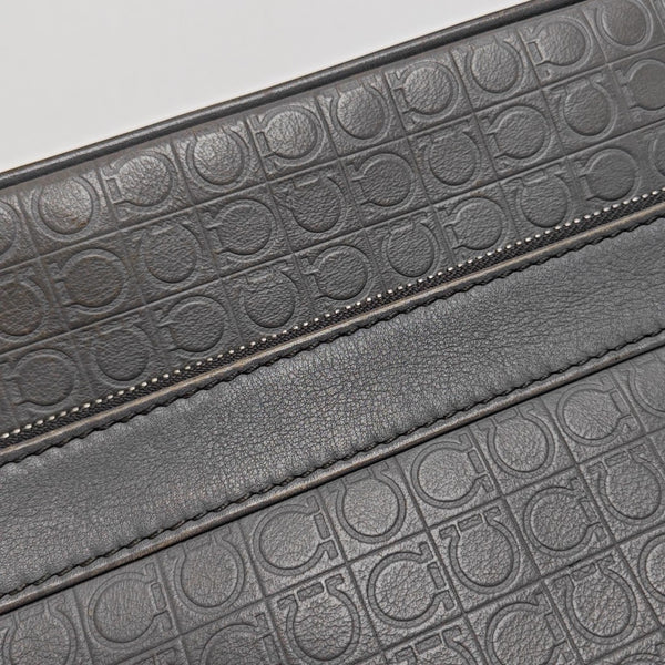 Calfskin Top Handle Bag Gray