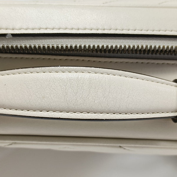GG Marmont Medium Quilted Calfskin White