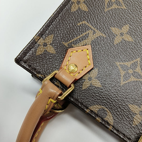 SAC PLAT Mini Monogram Coated Canvas Brown