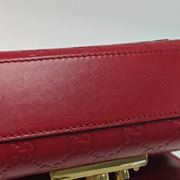 Padlock Small Monogram Calfskin Red