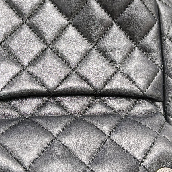 Quilted Lambskin Backpack Black