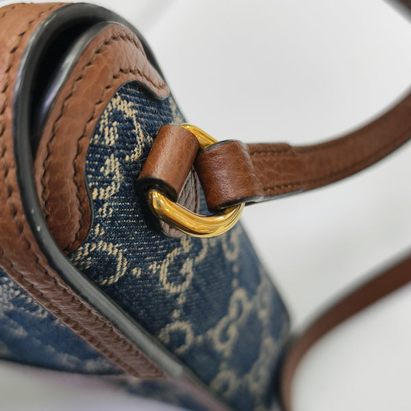 Horsebit 1955 Mini Monogram Denim Blue