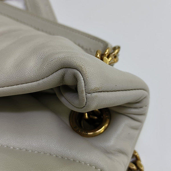 PUFFER Small Quilted Lambskin Gray