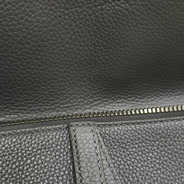 Saddle Medium Calfskin Gray