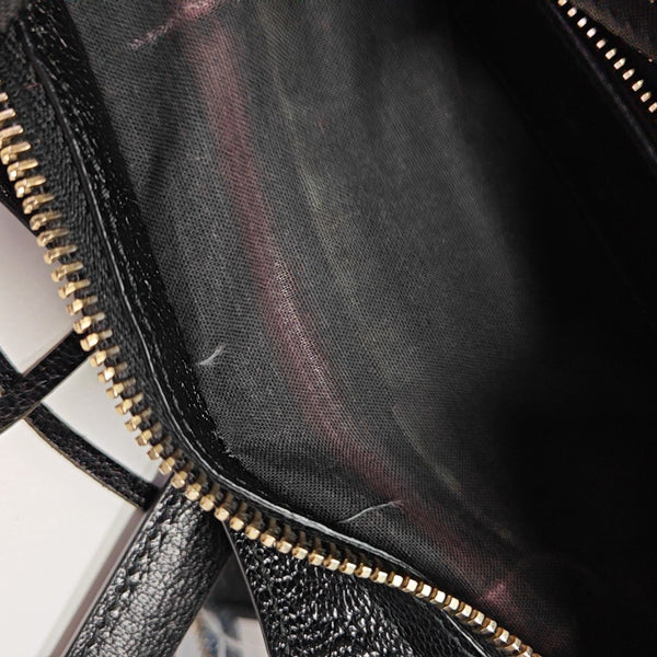 Classic Metallic Edge City Mini Lambskin Black
