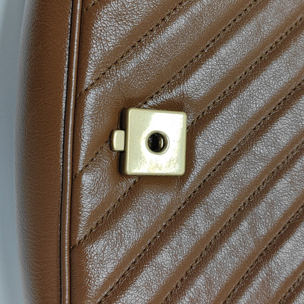GG Marmont Medium Quilted Calfskin Brown