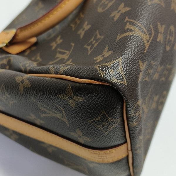 SPEEDY 25 Monogram Coated Canvas Brown