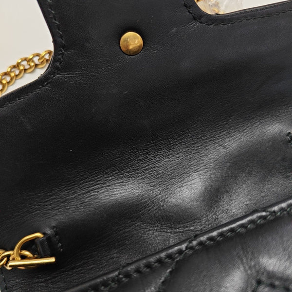 GG Marmont Mini Quilted Calfskin Black