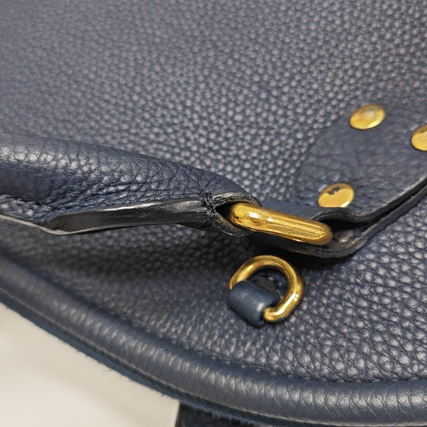 Calfskin Top Handle Bag Blue