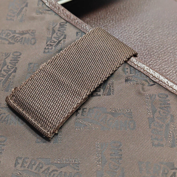 Calfskin Top Handle Bag Brown