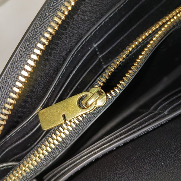 SHIELD Large Lambskin Black Wallet