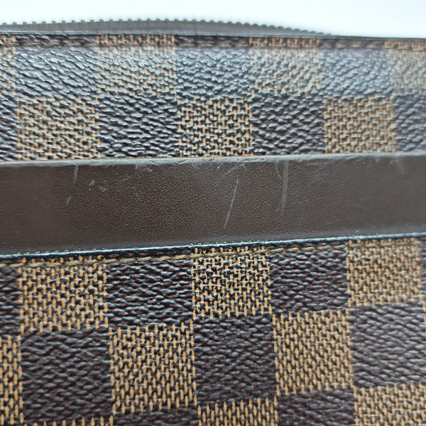SAINT LOUIS Damier Ebene Coated Canvas Brown