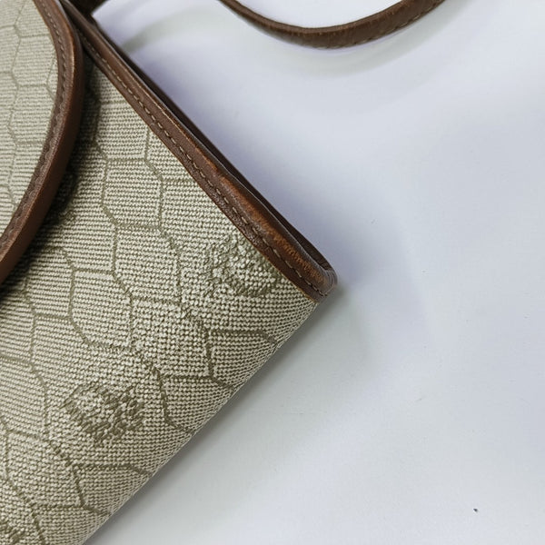 Coated Canvas Shoulder Bag Beige
