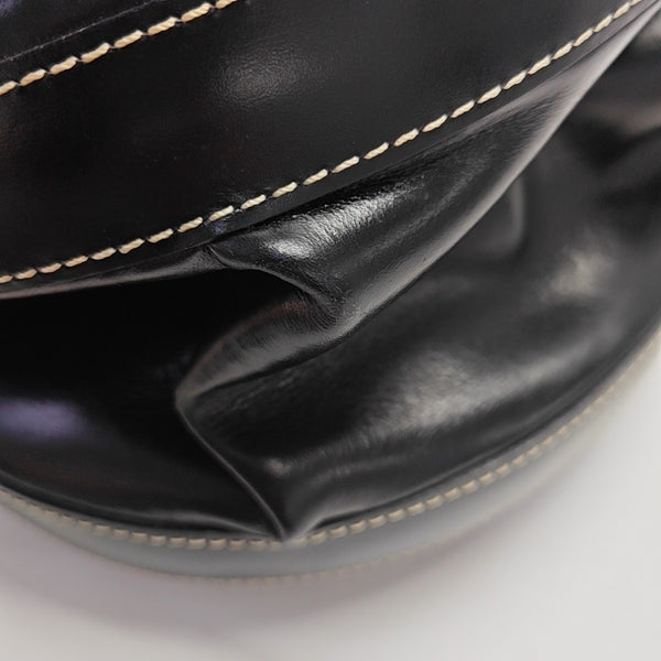 Calfskin Top Handle Bag Black