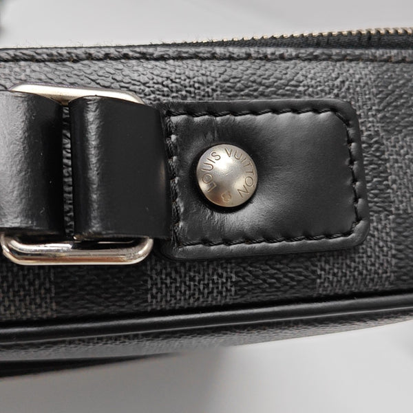 STEEVE Damier Graphite Coated Canvas Gray