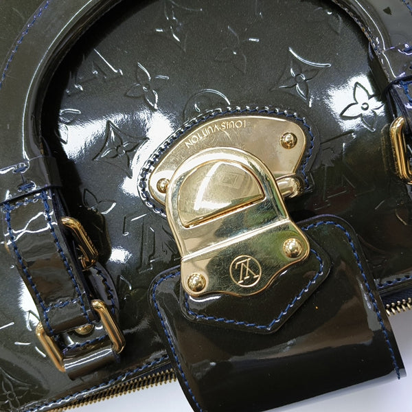 MELROSE AVENUE Monogram Patent Leather Green