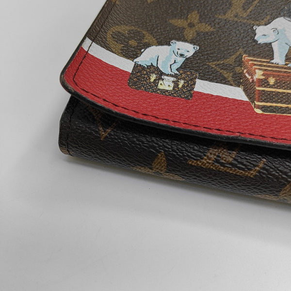 SARAH Monogram Coated Canvas Brown