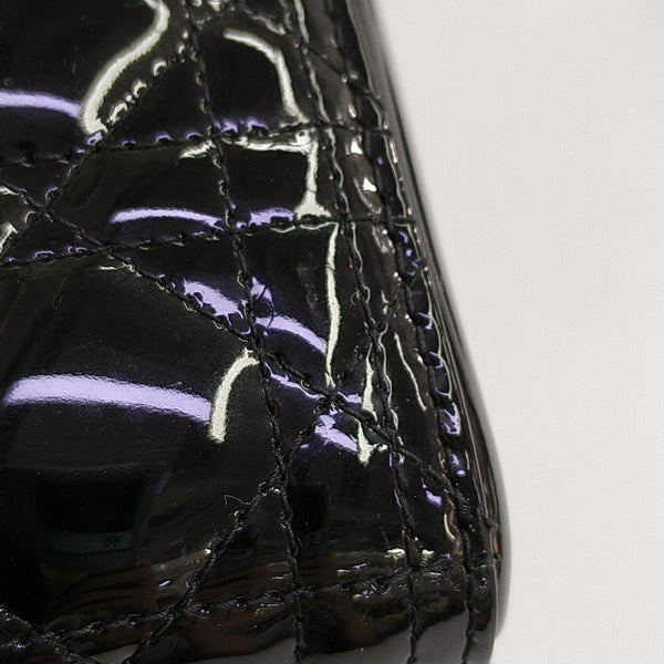 Lady Dior Large Cannage Patent Leather Black