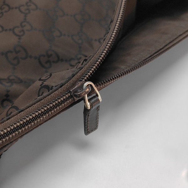 Monogram Canvas Shoulder Bag Brown