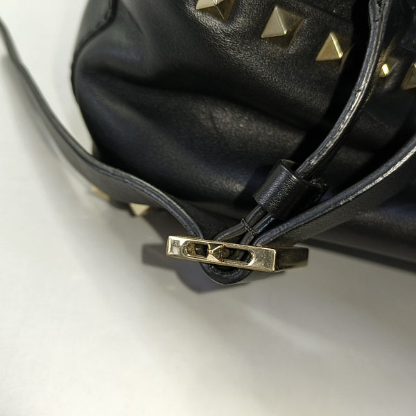 Rockstud Calfskin Black