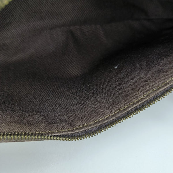 Coated Canvas Top Handle Bag Brown