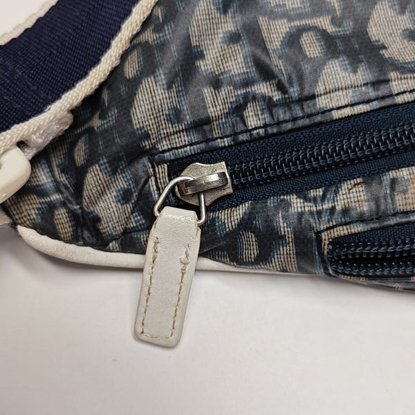 Oblique Fabric Belt Bag Blue