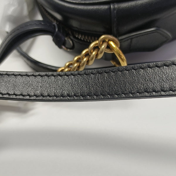 GG Marmont Mini Quilted Calfskin Black