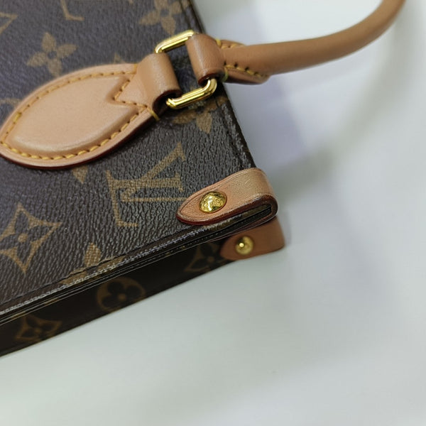 SAC PLAT BB Monogram Coated Canvas Brown