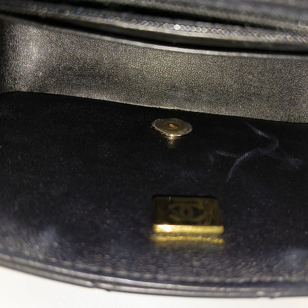 Quilted Lambskin Crossbody Bag Mini Black