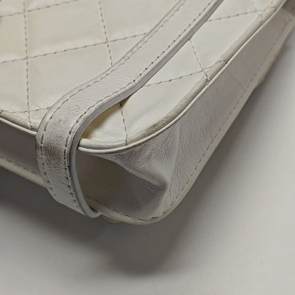 Quilted Calfskin Shoulder Bag Mini White