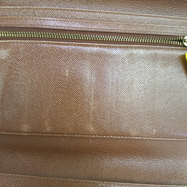 Monogram Coated Canvas Wallet Brown