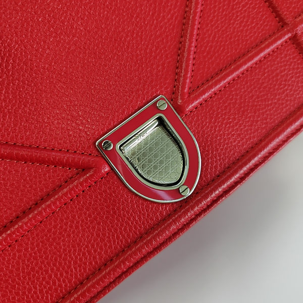 Diorama Small Cannage Calfskin Red