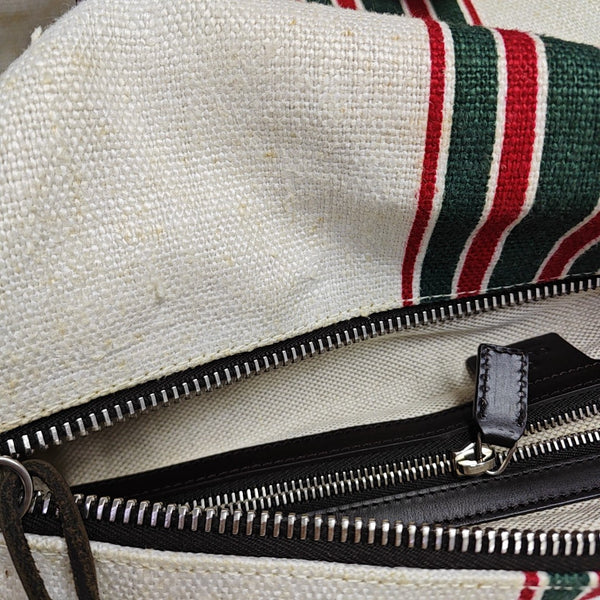 Linen Top Handle Bag Multicolor