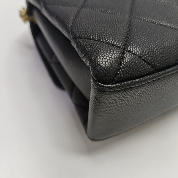 Carry Me Mini Quilted Grained Calfskin Black