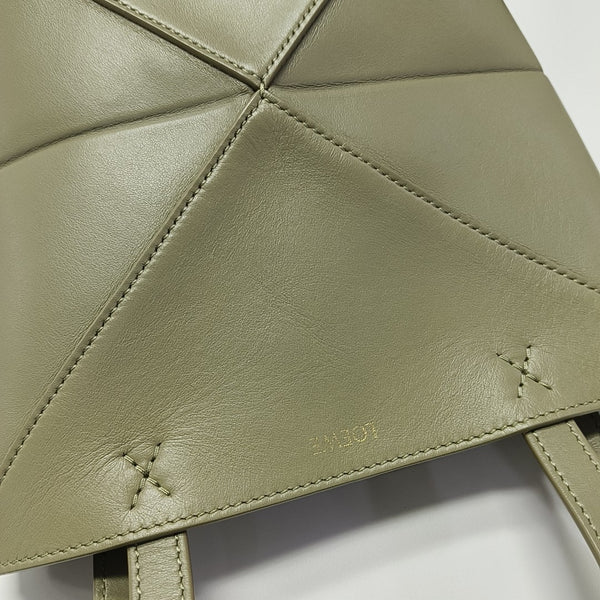 Puzzle Fold Mini Calfskin Green
