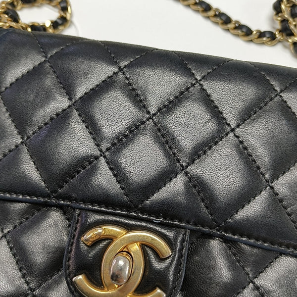 Lambskin Crossbody Bag Black