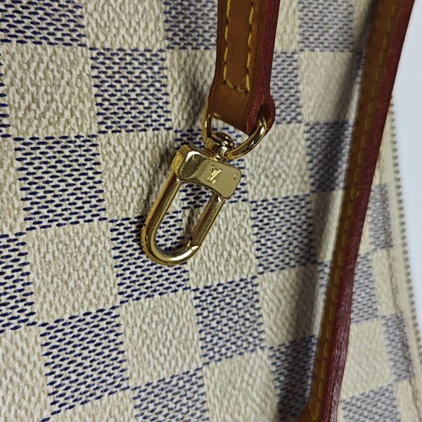 EVA Damier Azur Coated Canvas White