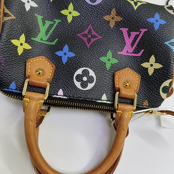 LV × TM SPEEDY Nano Monogram Coated Canvas Black