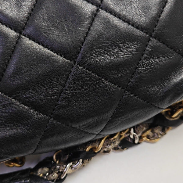Quilted Calfskin Shoulder Bag Black