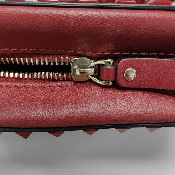 Leather Shoulder Bag Red