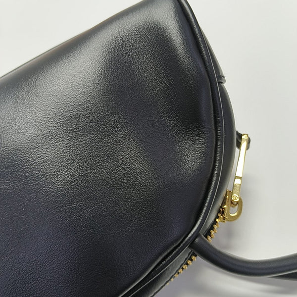 Calfskin Top Handle Bag Black