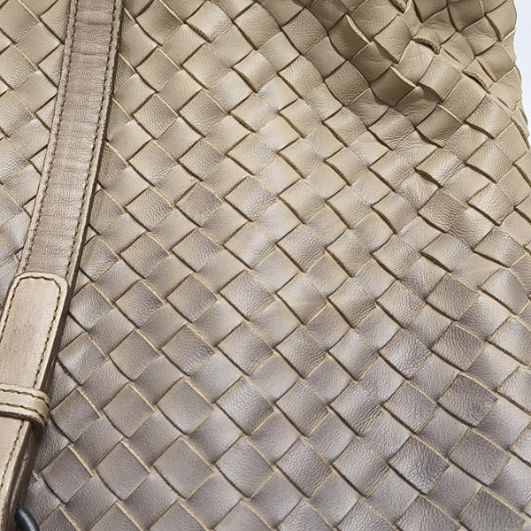 Lambskin Top Handle Bag Brown