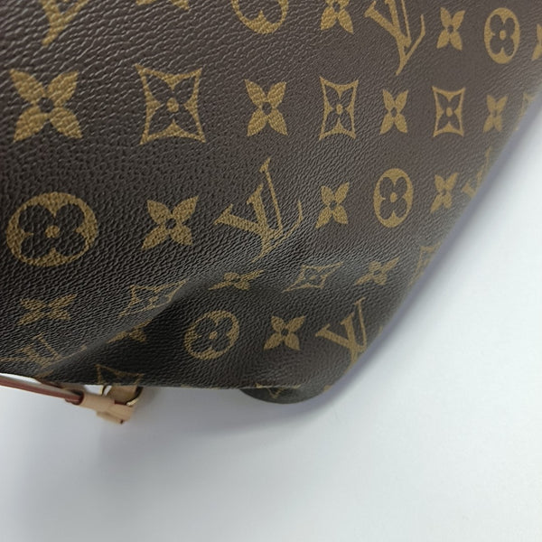 NEVERFULL MM Monogram Coated Canvas Brown